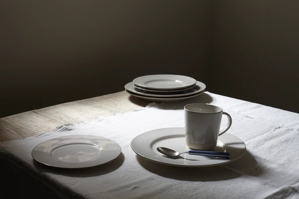 Canvas Home Shell Bisque Pasta Bowl - Set of 4 Grey
