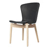 Mater Shell Dining Chair Leather Dunes Anthrazite Oak-Laquered 