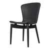 Mater Shell Dining Chair Leather Dunes Anthrazite Oak-Black Stained 