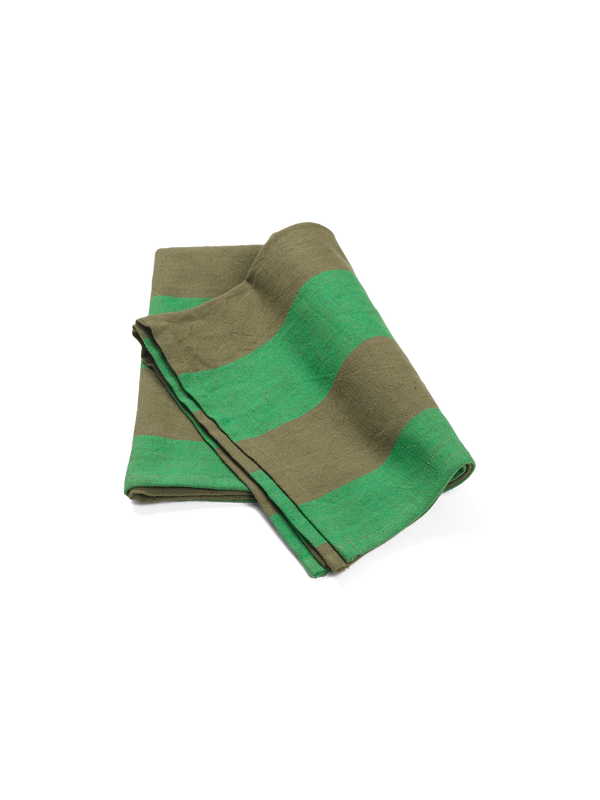 Ferm Living Hale Tea Towel - Olive & Green