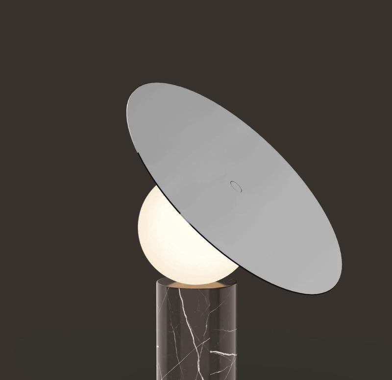 Pablo Bola Disc Table Lamp Marquina Black / Brass