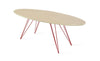 Tronk Williams Coffee Table - Oval Thin Maple Red