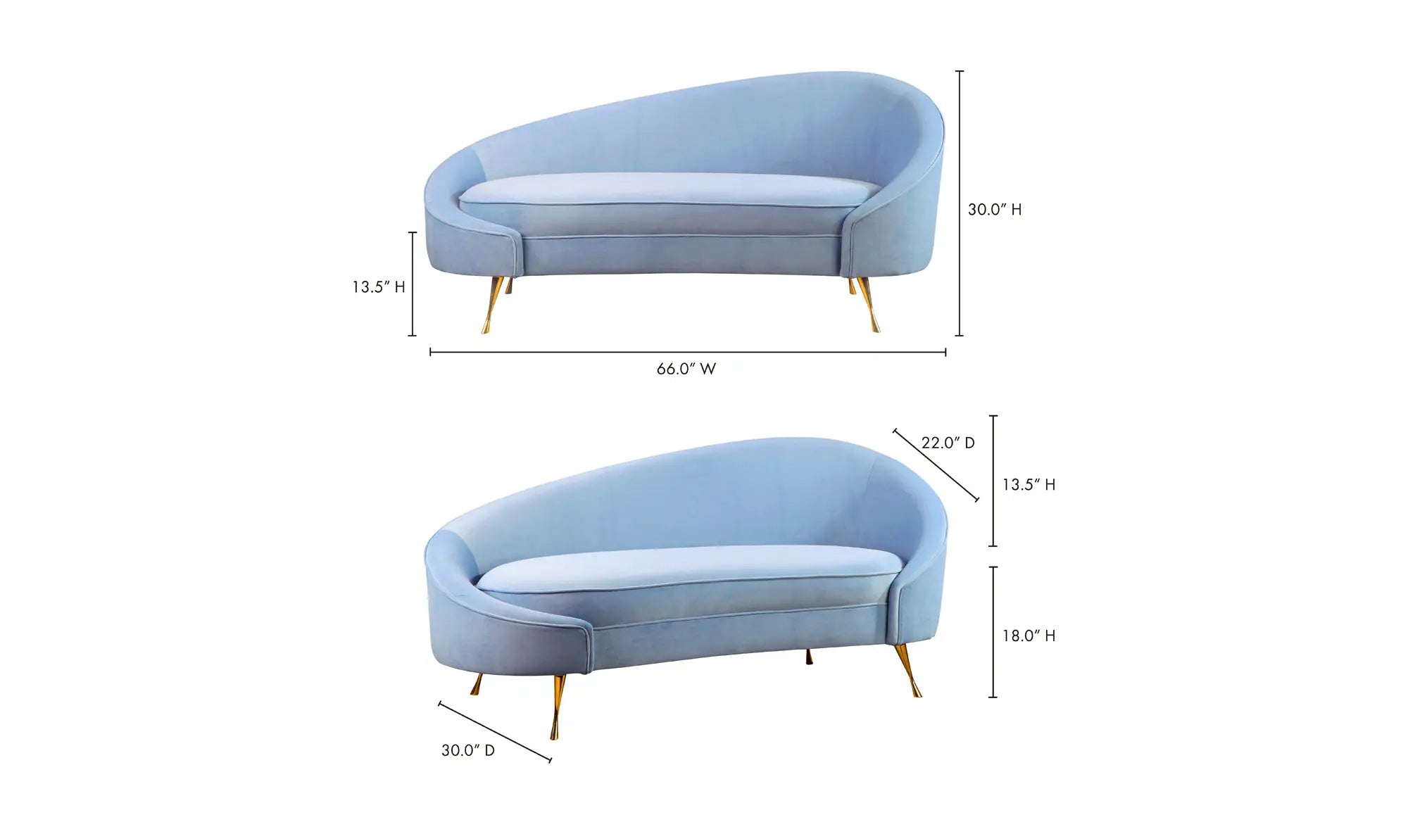 Moe's Abigail Chaise