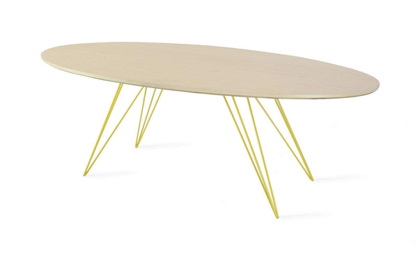 Tronk Williams Coffee Table - Oval Thin Maple Blood Red