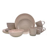 Canvas Home Shell Bisque 16 Piece Place Setting Soft Pink 