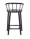 Another Country Hardy Bar Stool - w/ Back Ash - Black Painted 19.4” W x 18.4” D x 35.2” H | SH: 25.6” H 