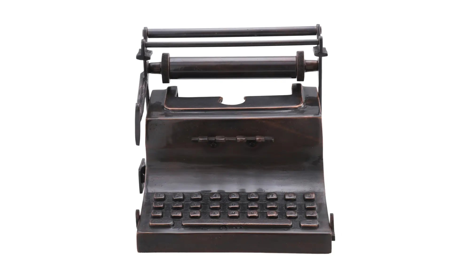 Moe's Typewriter Sculpture Antique Copper
