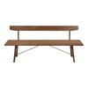 Another Country Bench Two - w/ Back 63" W x 19" D x 31.50" H | 17.31" SH Walnut 