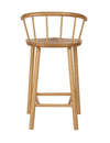 Another Country Hardy Bar Stool - w/ Back Oak 19.4” W x 18.4” D x 35.2” H | SH: 25.6” H 
