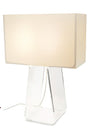 Pablo Tubetop Table Lamp White & Clear Large 