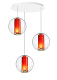 Pablo Bel Occhio Chandelier Orange 3 Lights