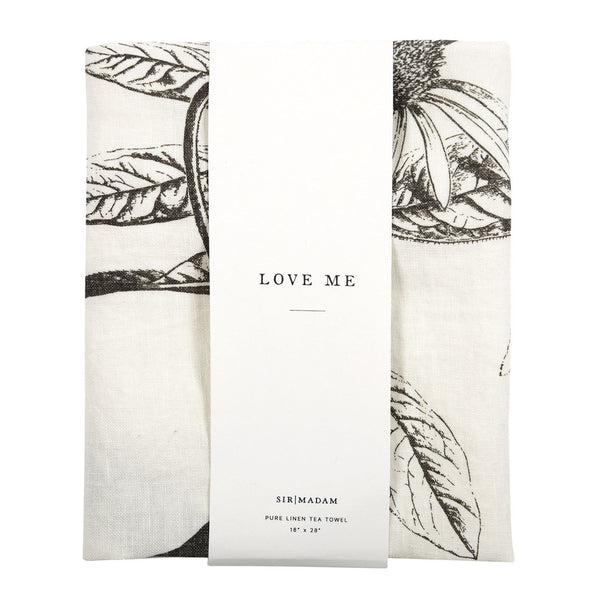Sir Madam Pure Linen Tea Towel - Love Me