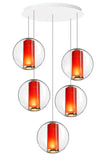 Pablo Bel Occhio Chandelier Orange 5 Lights