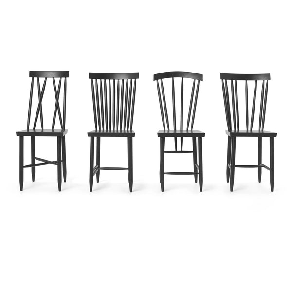 DESIGN HOUSE STOCKHOLM Family Chair No.3 - Set of 2 Black Without Cushion 