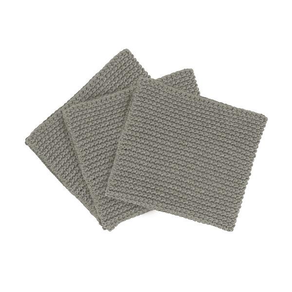 Blomus Wipe Perla Knitted Dish Cloths - Set of 3