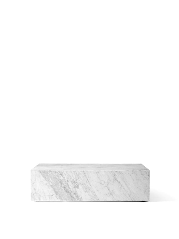 Menu Plinth Low White Carrara Marble 