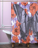 Thomas Paul Butterfly Floral Shower Curtain
