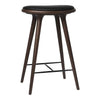 Mater High Stool - Counter Height Oak - Black Stained Black Leather 