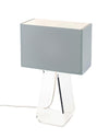 Pablo Tubetop Table Lamp Silver & Clear Small 