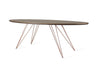 Tronk Williams Coffee Table - Oval Thin Walnut Rose Copper