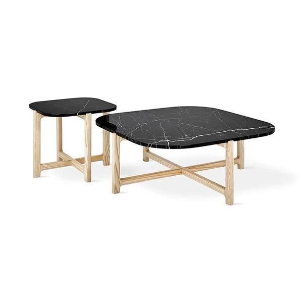 GUS Quarry End Table Bianca Marble Ash Natural