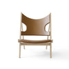Menu Knitting Chair Natural Oak Base / Cognac Dakar Leather 0250 