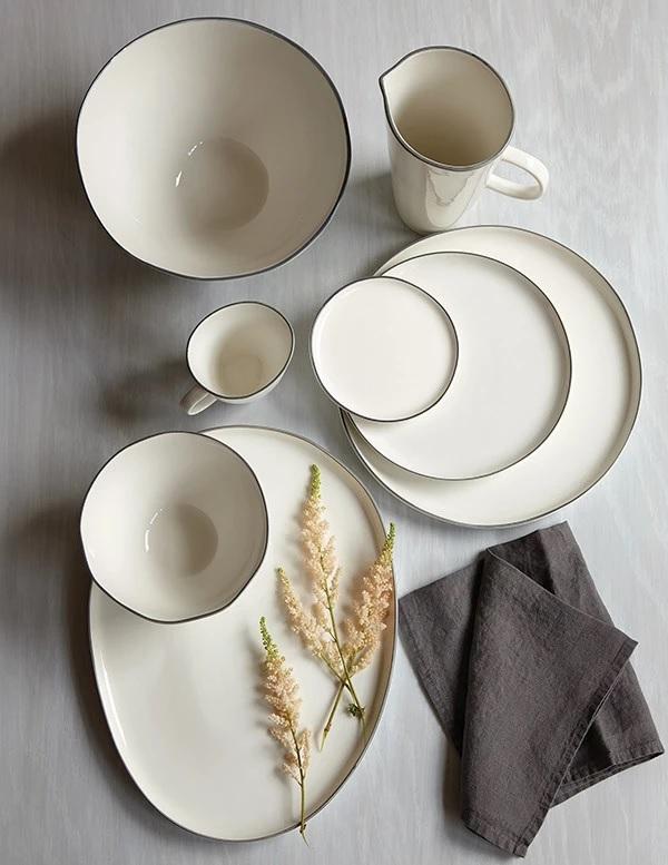 Canvas Home Abbesses Large Plate - Set of 4 Blue 