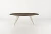 Tronk Williams Coffee Table - Oval Large Walnut Brass Gold