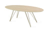 Tronk Williams Coffee Table - Oval Thin Maple Brass Gold