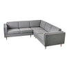 GUS Adelaide Bi-Sectional Sofa Velvet Mercury 