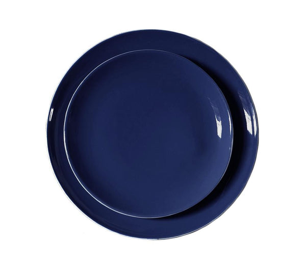 Canvas Home Shell Bisque Dinner Plate - Set of 4 Blue 