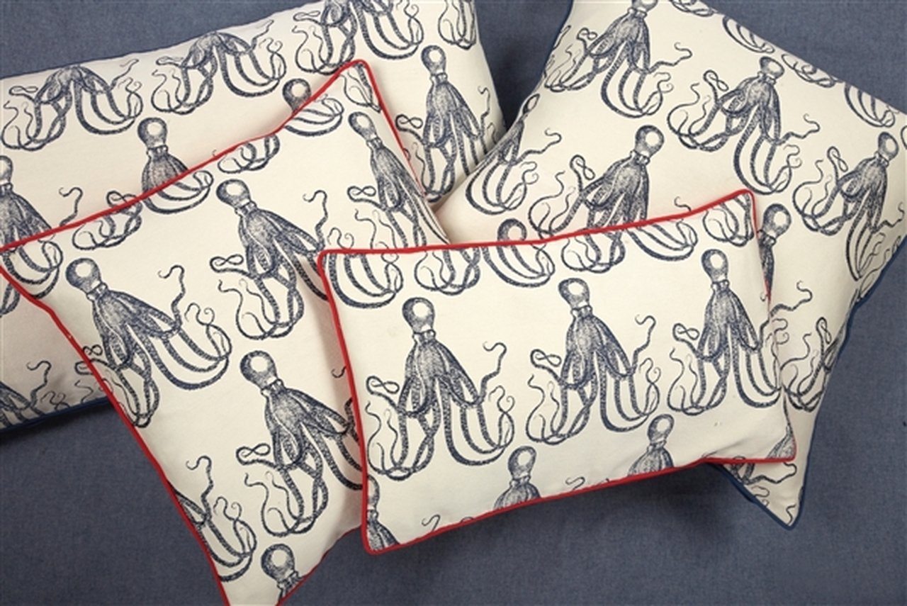 Thomas Paul Octopus Jaquard Pillow 22x22