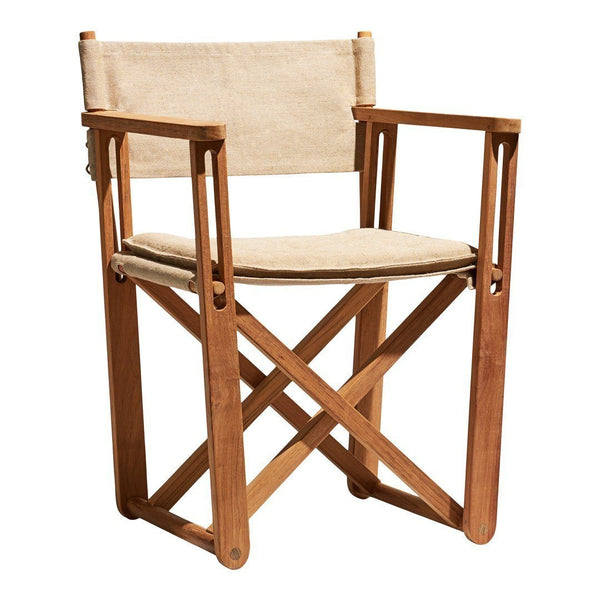 Skargaarden Kryss Lounge Chair Teak Beige Papyrus 