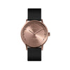 LEFF Amsterdam T32 Watch Rose Gold / Black Leather Strap 