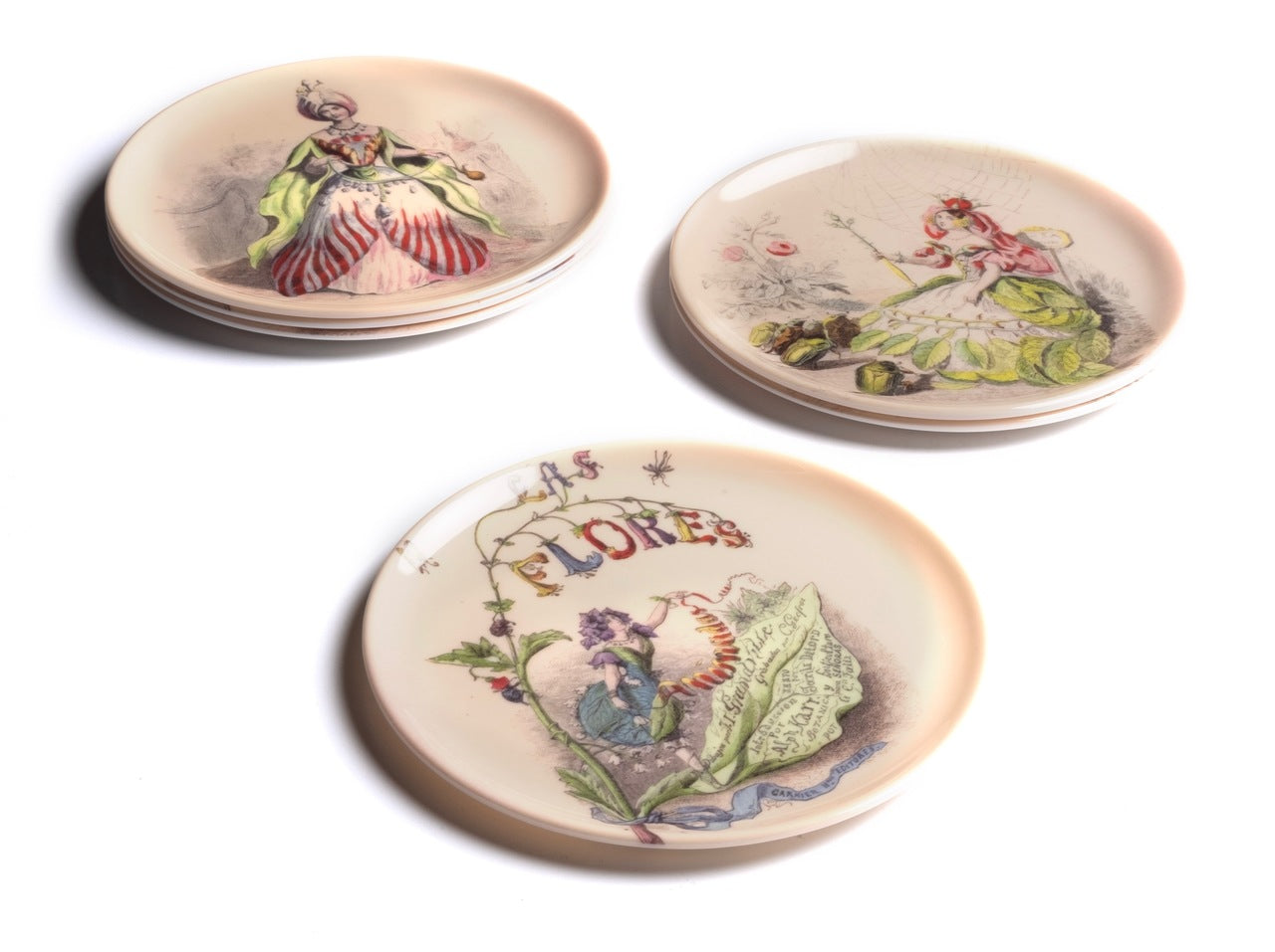 Siren Song Las Flores Coaster/Appetizer - Set of 6