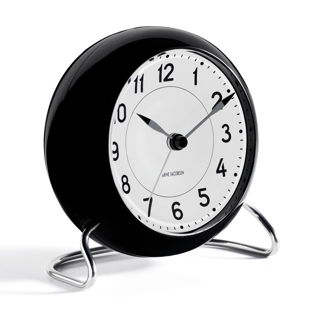 Arne Jacobsen Station Alarm Clock Black
