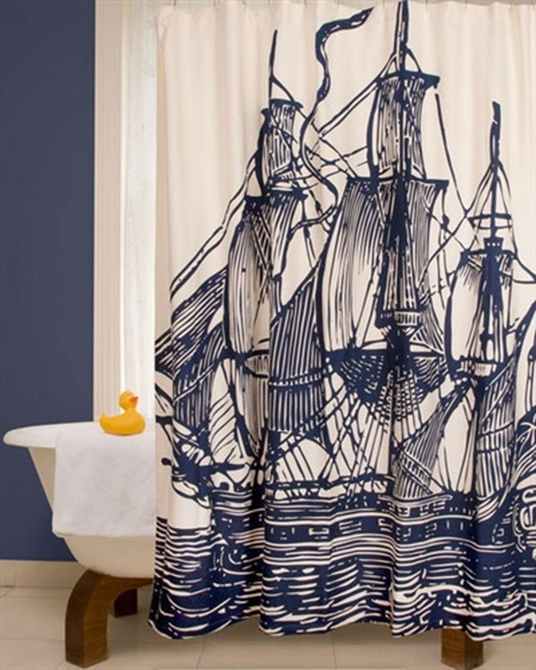 Thomas Paul Ship Shower Curtain 