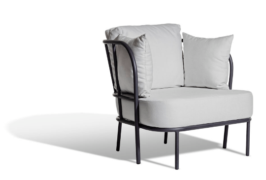 Skargaarden Saltö Lounge Chair Charcoal Grey Beige Taupe 