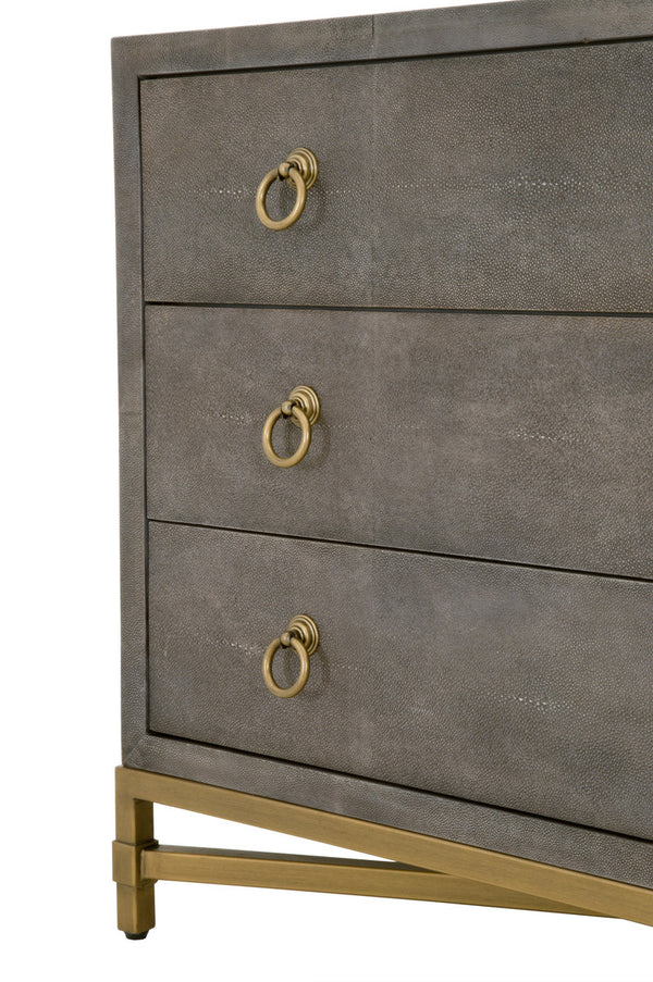 Essentials For Living Strand Shagreen 3-Drawer Nightstand