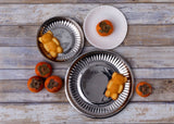 Siren Song "Paper Plate" in Stainless Steel - Small | Set of Four