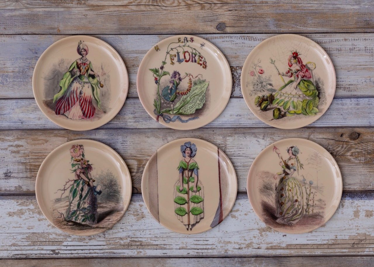 Siren Song Las Flores Coaster/Appetizer - Set of 6