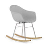 TOOU TA Rocking Chair Light Grey Chrome / Wood 