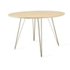 Tronk Williams Dining Table - Circular Brass Gold Large Maple