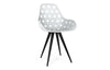 Kubikoff Angel Contract Dimple Chair White Black Powder Coated No Seat Pad
