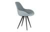 Kubikoff Angel Contract Dimple Pop Chair Black Powder Coated No Seat Pad Light Grey