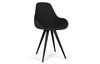 Kubikoff Angel Contract Dimple Pop Chair Black Powder Coated No Seat Pad Black Eco Leather