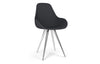 Kubikoff Angel Contract Dimple Pop Chair Chromium Plated No Seat Pad Grey Wool