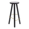 Another Country Bar Stool One Ash - Black Painted 11.75" Dia x 15.50" W x 25.5" H 