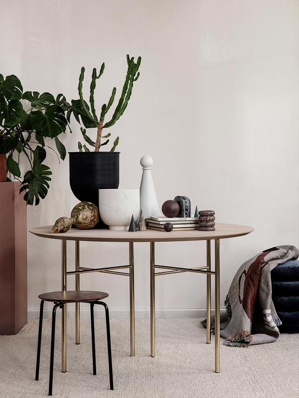 Ferm Living Mingle Table Top Round - 130cm Natural Oak Veneer
