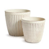Napa Home & Garden Glazelite Ribbed Round Pots - Set of 2